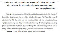 PHÁT HUY GIÁ TRỊ DI SẢN TƯ TƯỞNG HỒ CHÍ MINH TRONG  XÂY DỰNG QUÂN ĐỘI NHÂN DÂN VIỆT NAM HIỆN NAY